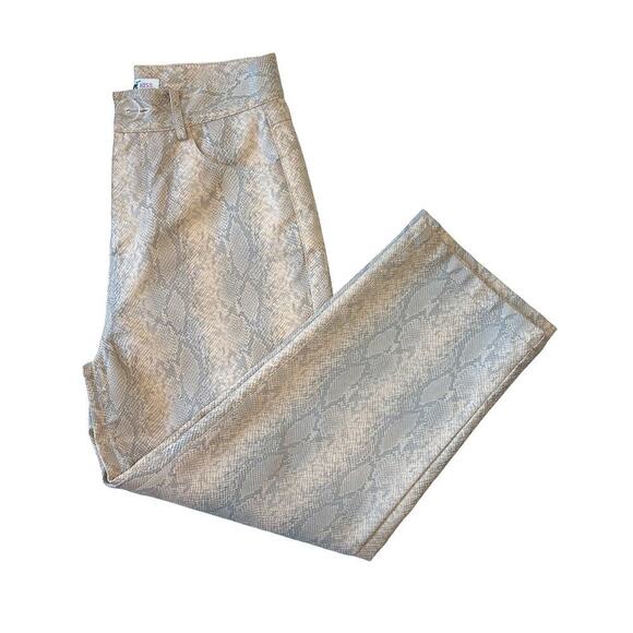 agrape kiss Pants - Agrape Kiss Snake Skin High Waisted Pants Size S